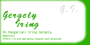 gergely iring business card